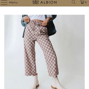 Albion fit checkered pants